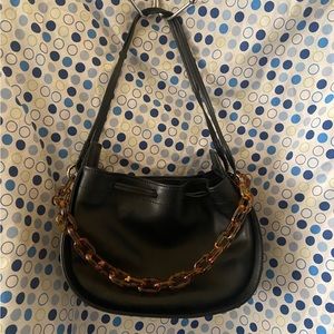 OAK AND FORT - Tortoise Chain Black Purse new with tag